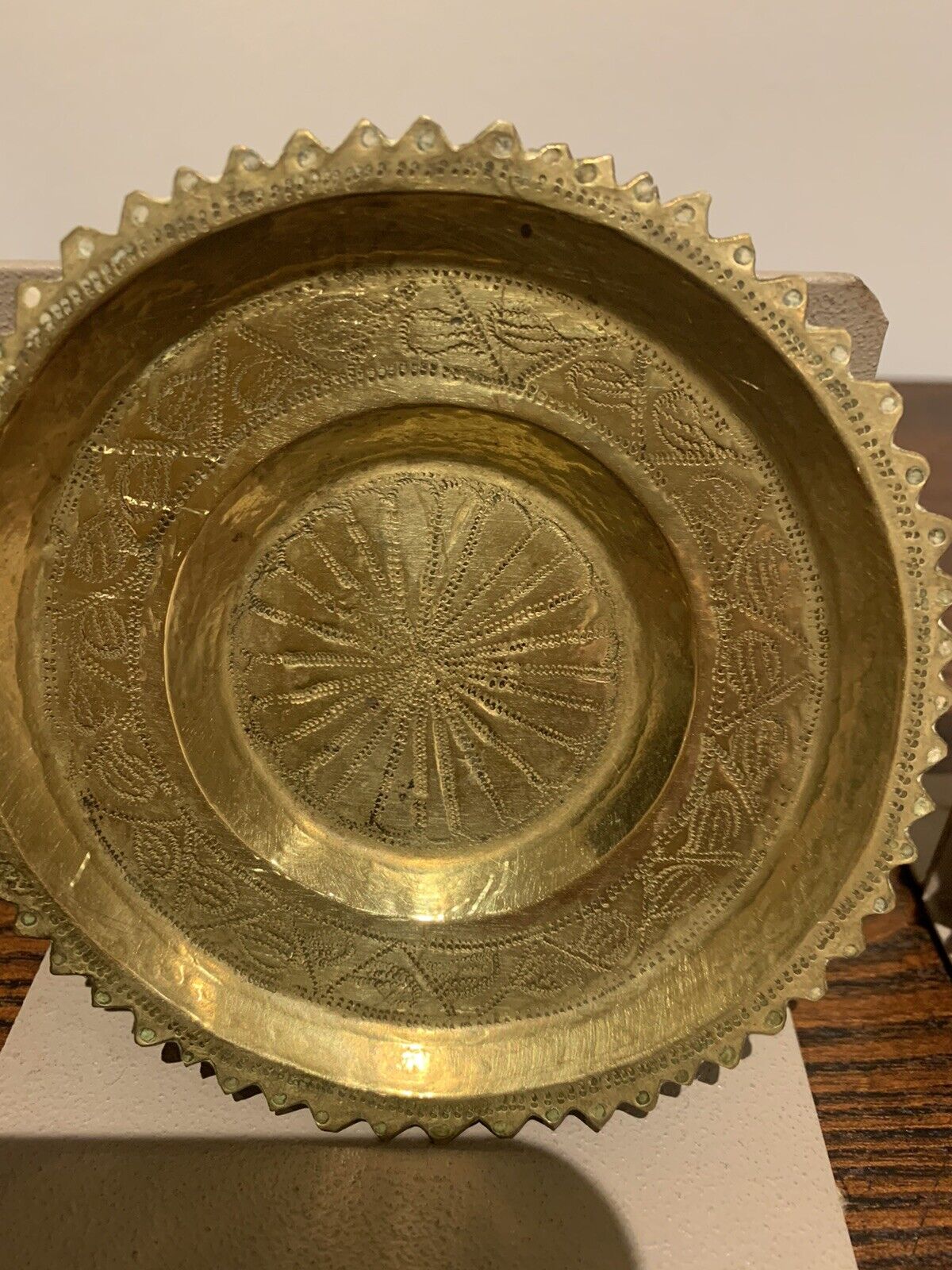 ANTIQUE HANDMADE AFRICAN BIDA NUPE TRIBE BRASS SMALL TRAYS X2 AND ONE OTHER BOWL