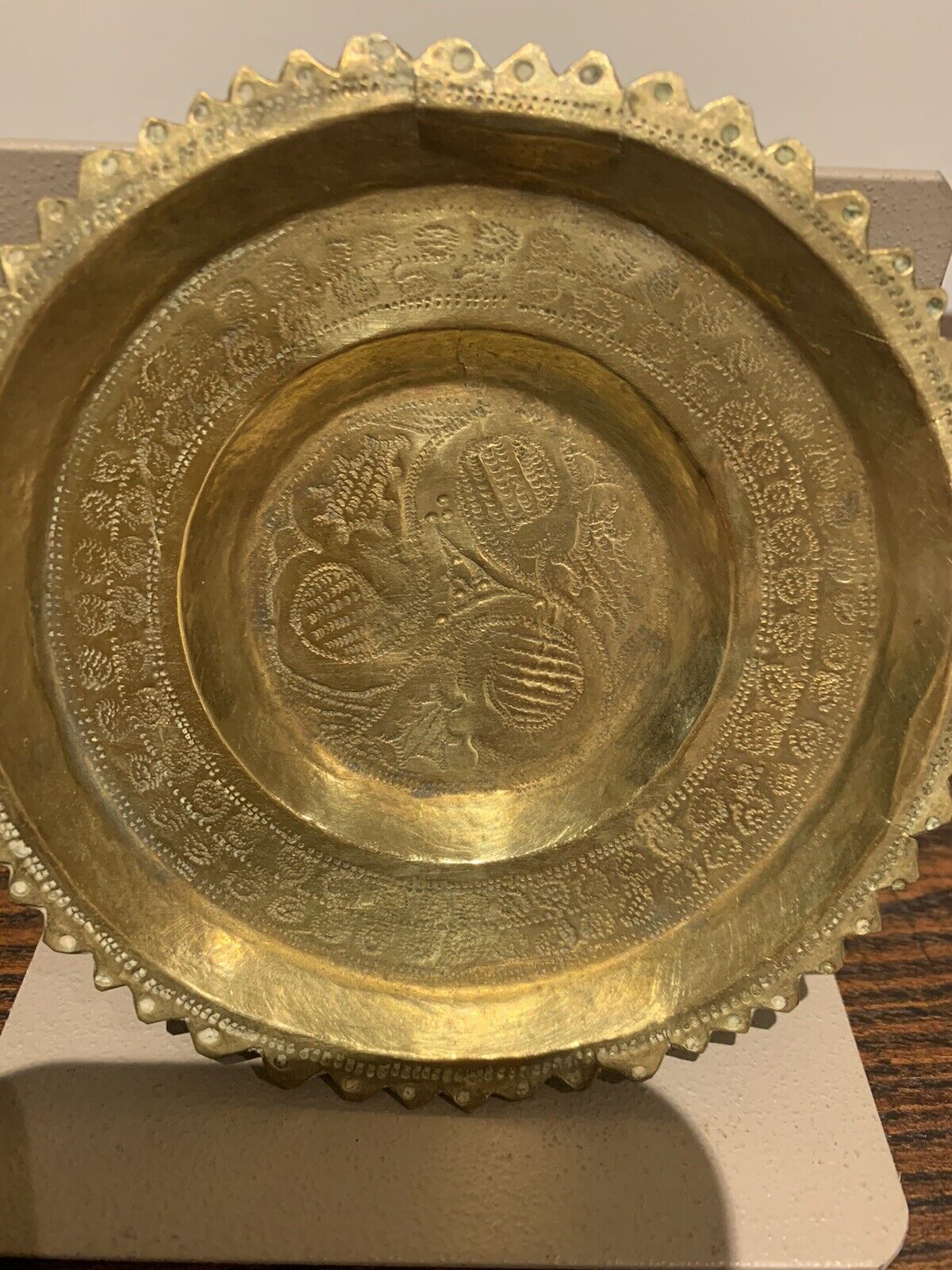 ANTIQUE HANDMADE AFRICAN BIDA NUPE TRIBE BRASS SMALL TRAYS X2 AND ONE OTHER BOWL