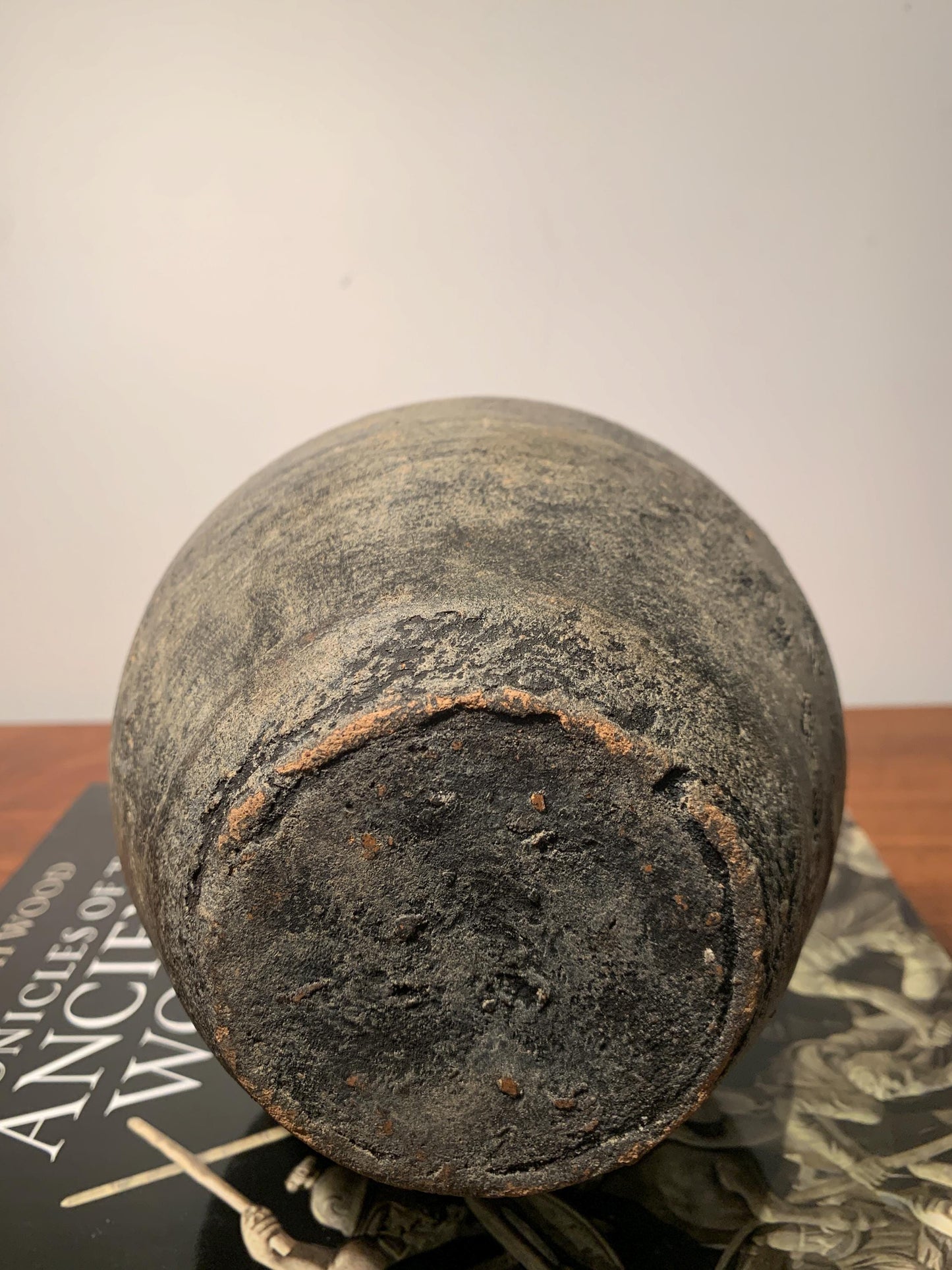 Vintage Latin American Clay Vase with Ring Handles - Mid Century
