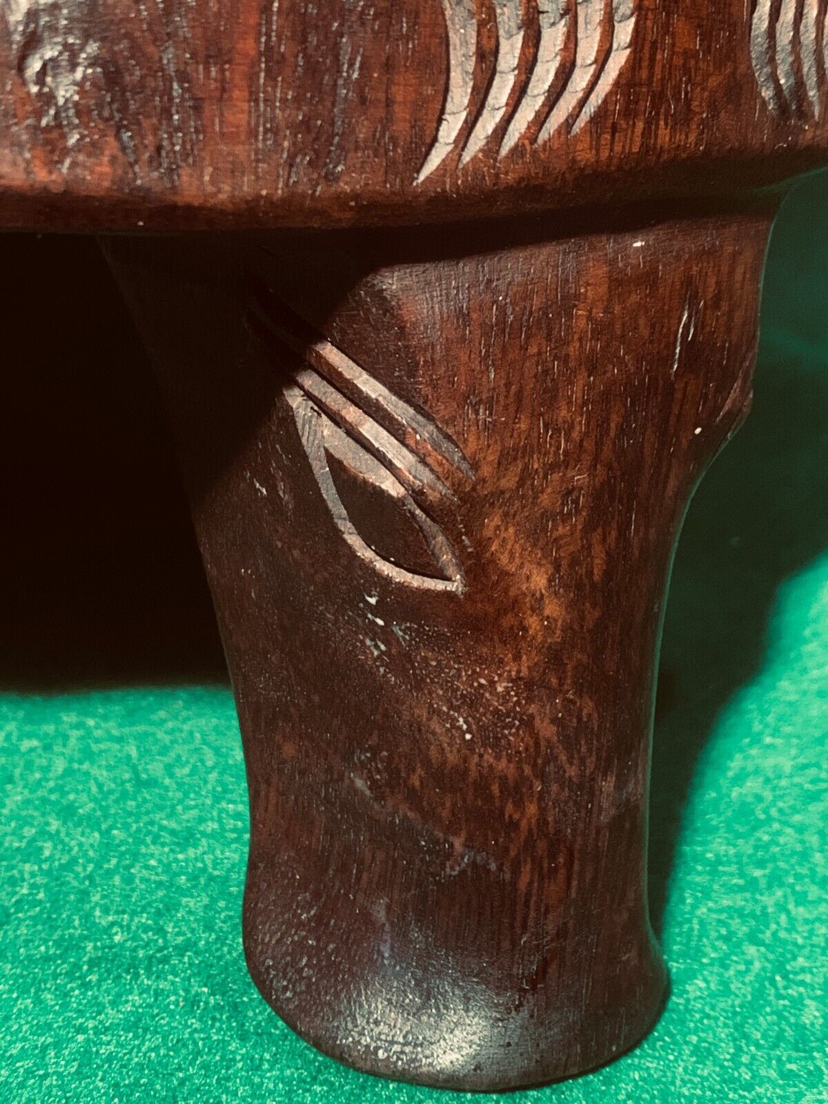Vintage Hand Carved South East Asian Dragon Stand/Stool
