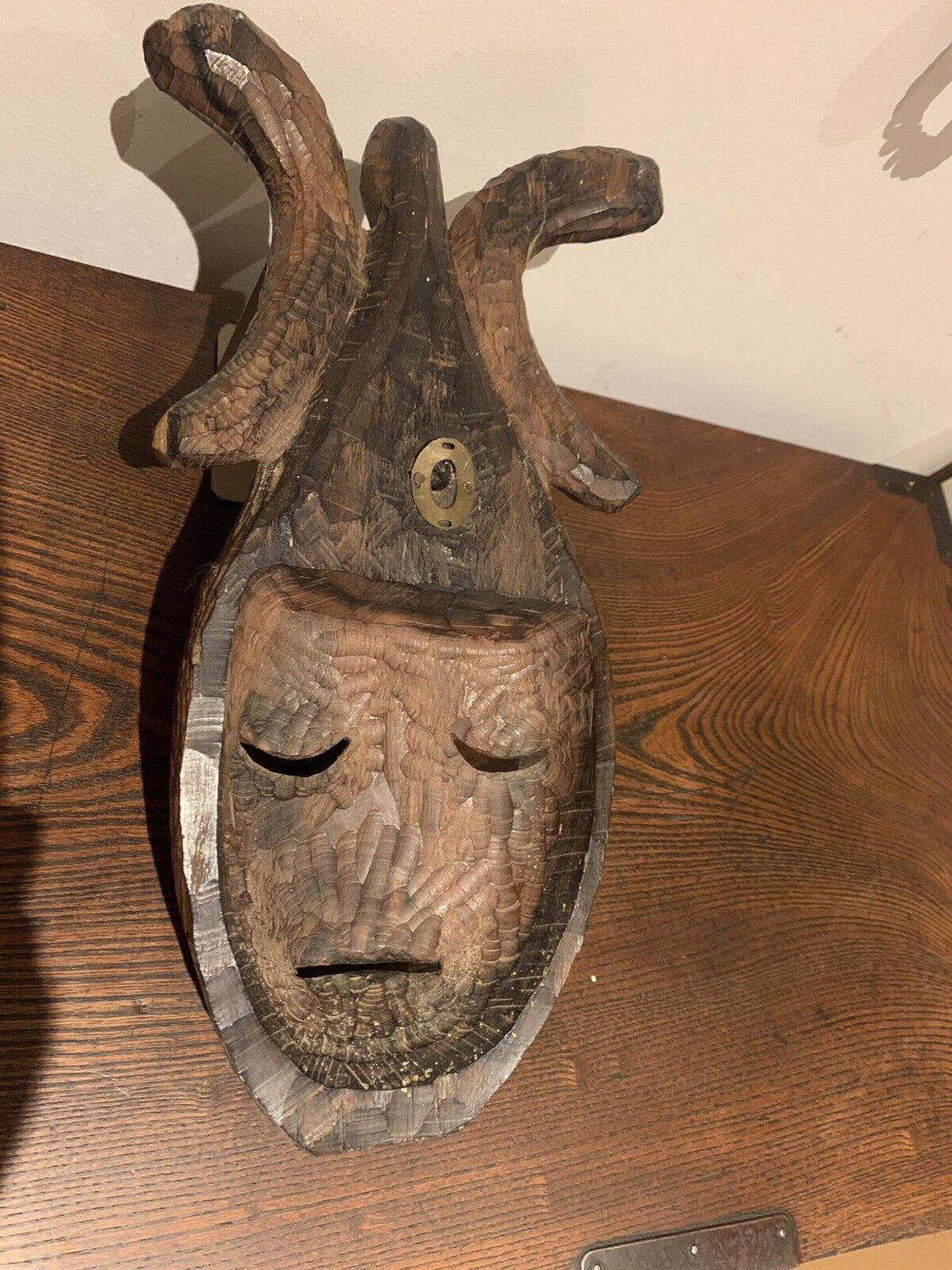 Gorgeous African Carved Face Mask/Wall Hanging. Coromandel Wood, fantastic item.