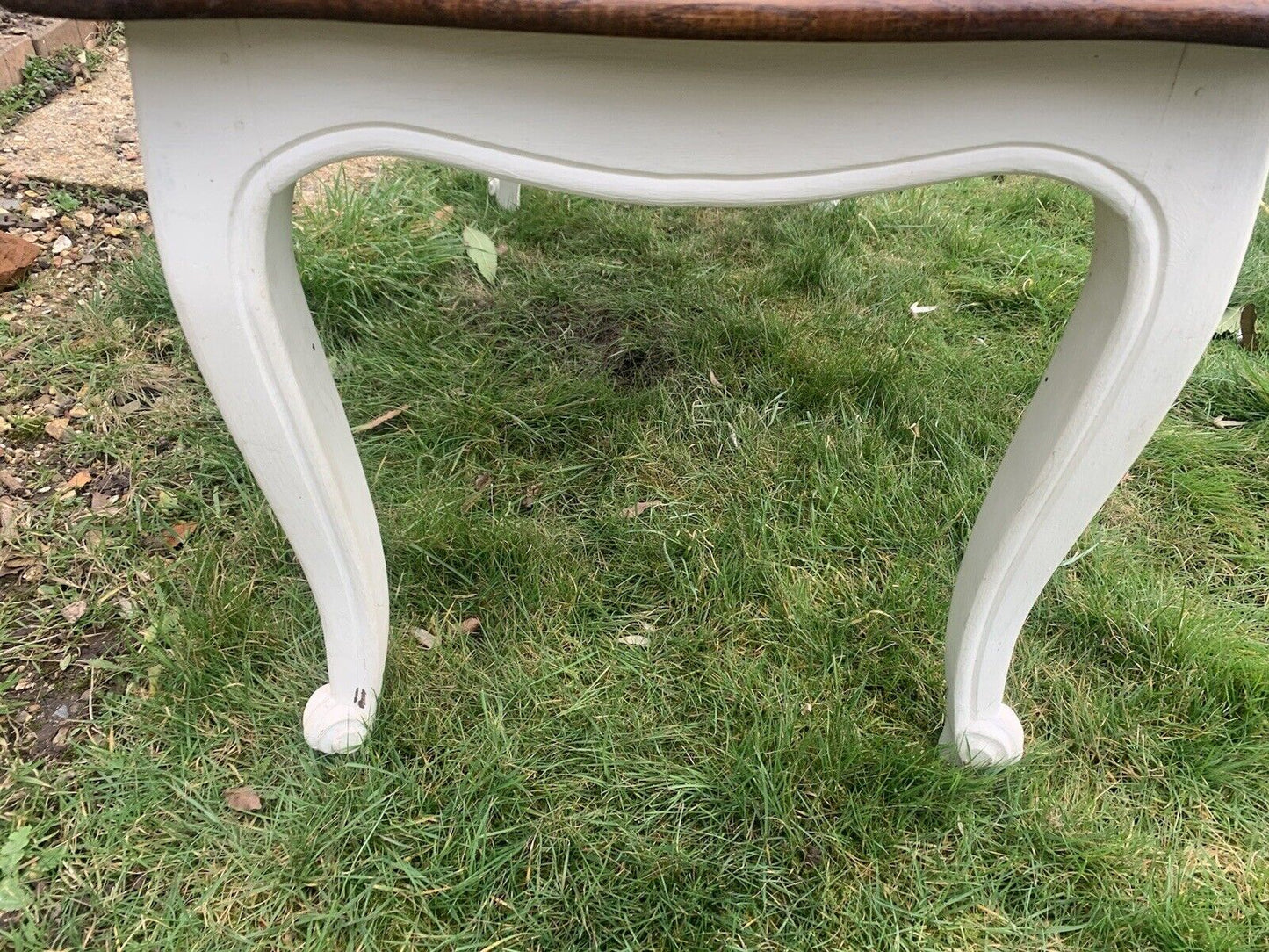 Vintage French Style Parquet Top Design Coffee Table with Regency Style Legs