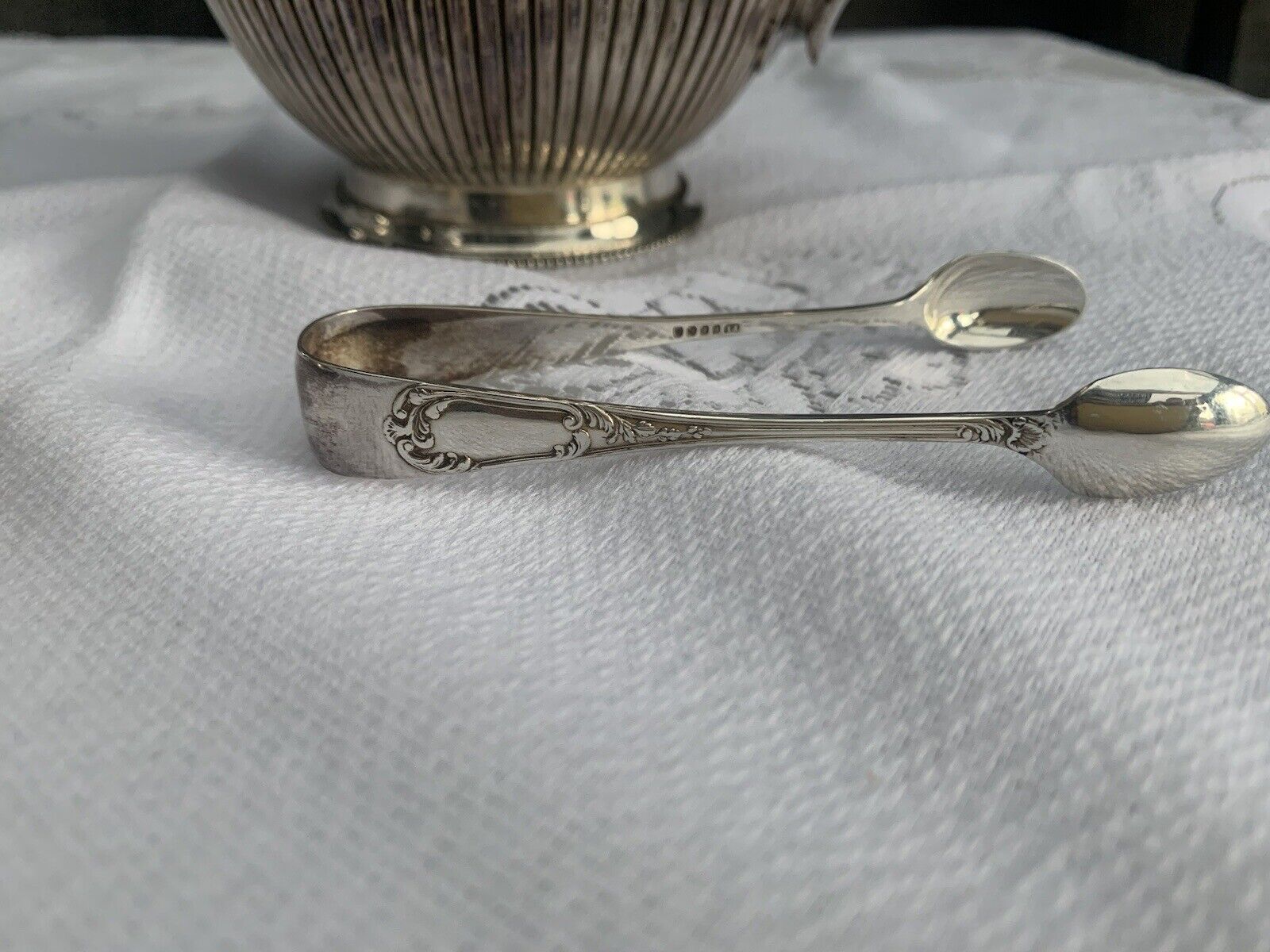 Vintage Silver Plated Tea/Coffee Set plus Sugar Tongs. Lovely & Bright Colour.