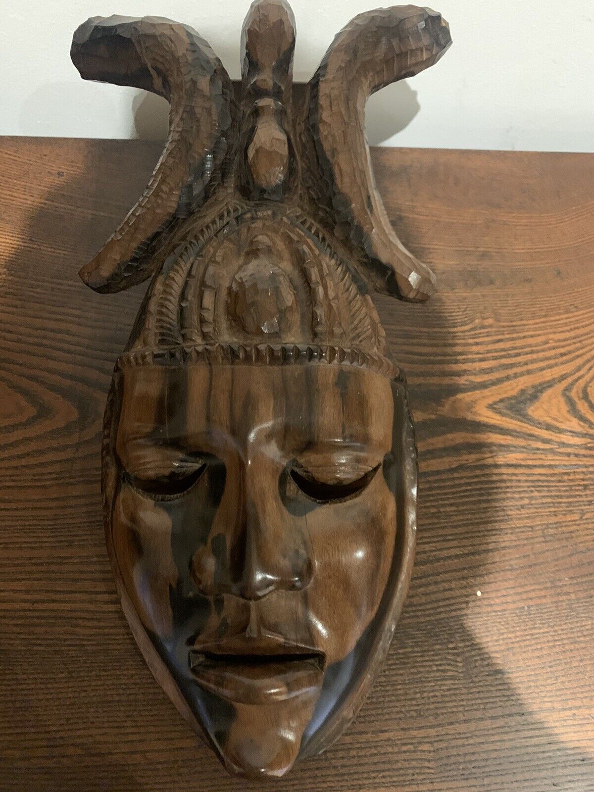 Gorgeous African Carved Face Mask/Wall Hanging. Coromandel Wood, fantastic item.