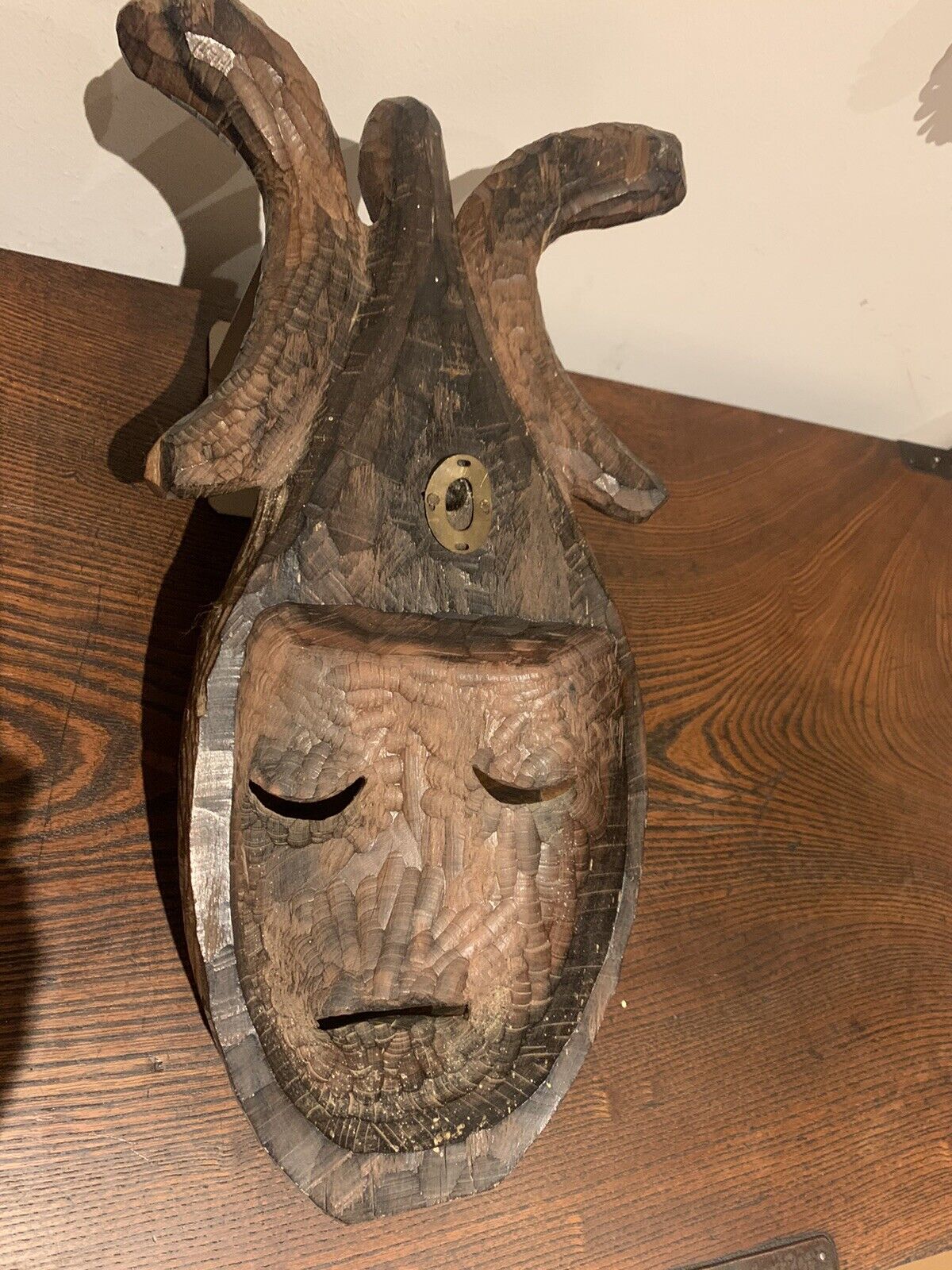 Gorgeous African Carved Face Mask/Wall Hanging. Coromandel Wood, fantastic item.