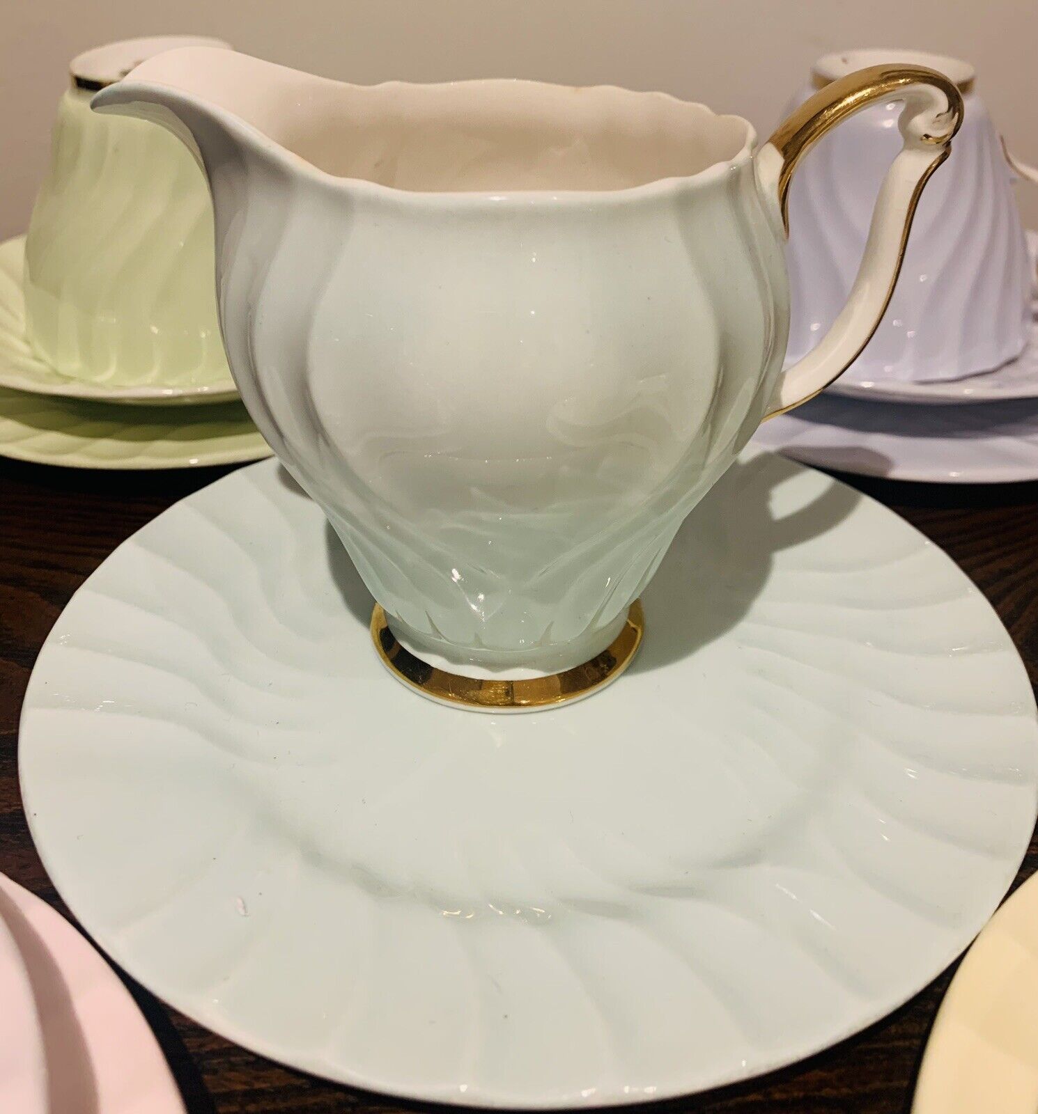 Vintage Queen Anne Pastel Tea Set