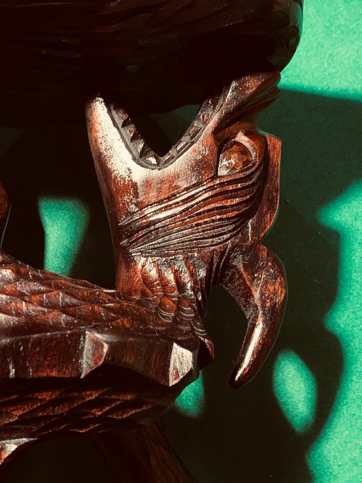 Vintage Hand Carved South East Asian Dragon Stand/Stool