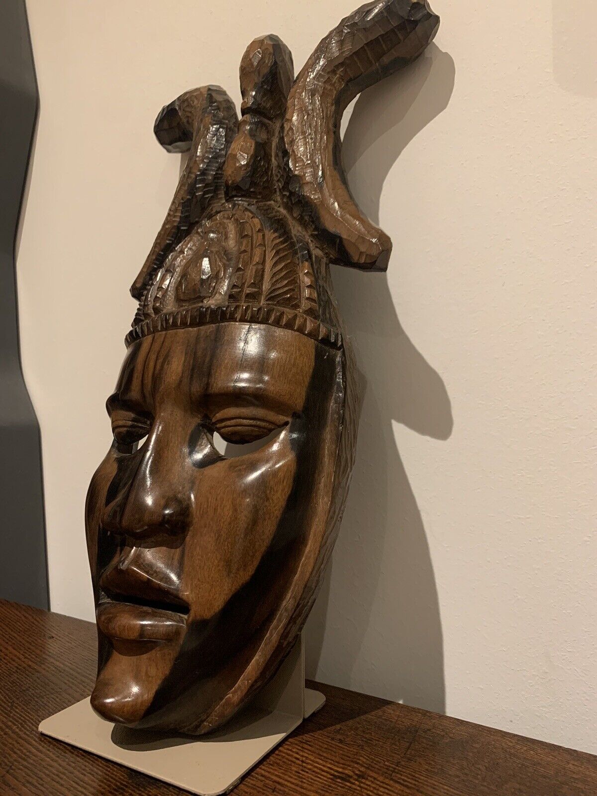 Gorgeous African Carved Face Mask/Wall Hanging. Coromandel Wood, fantastic item.