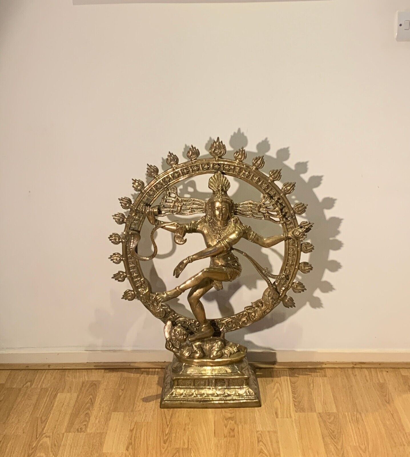 Huge Majestic Brass Shiva Nataraja Sculpture - Lord Of Dance