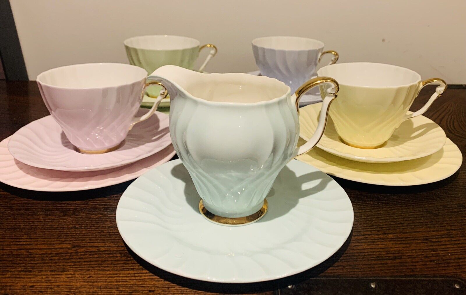 Vintage Queen Anne Pastel Tea Set