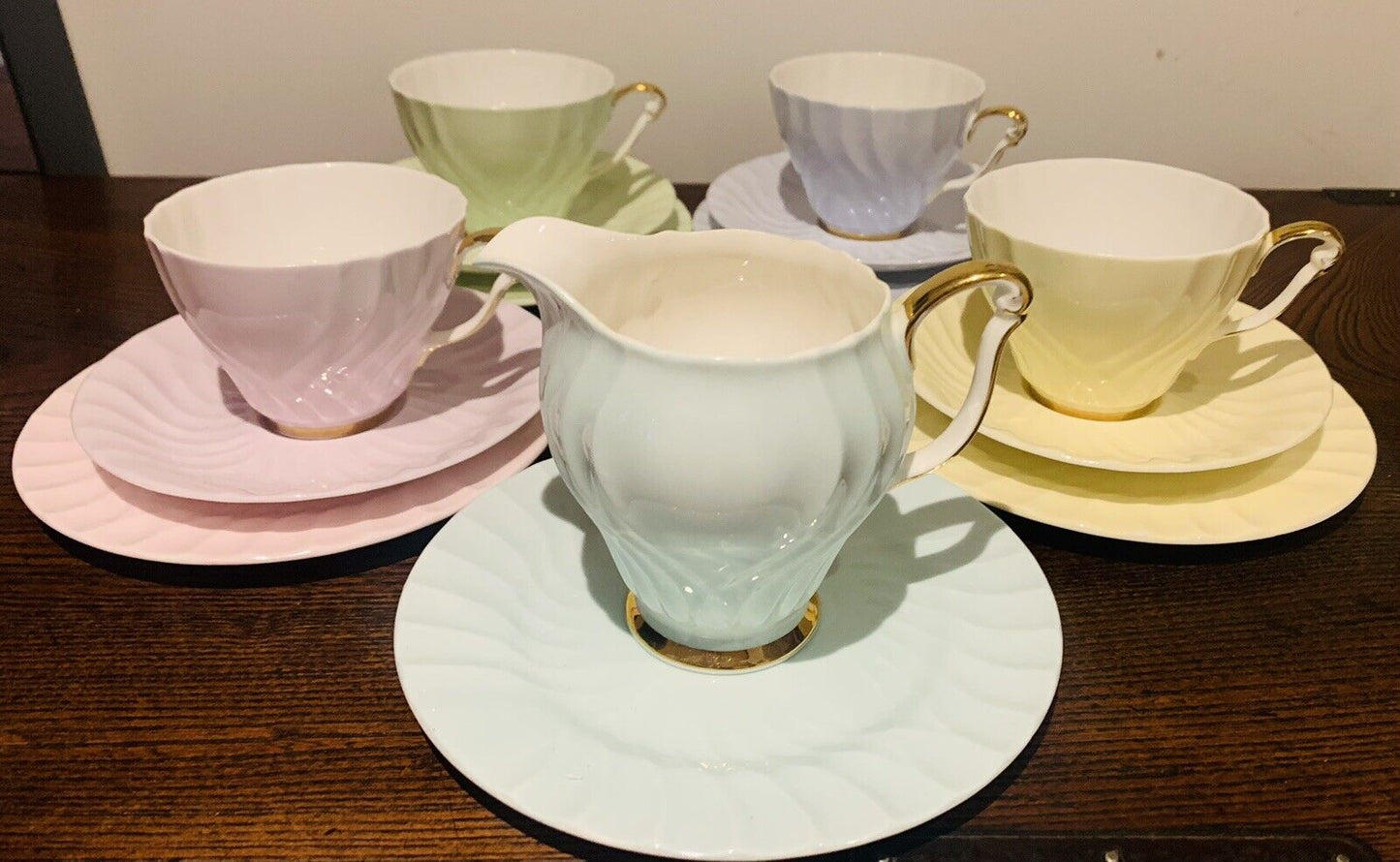 Vintage Queen Anne Pastel Tea Set