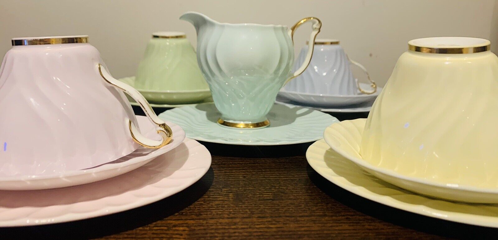 Vintage Queen Anne Pastel Tea Set