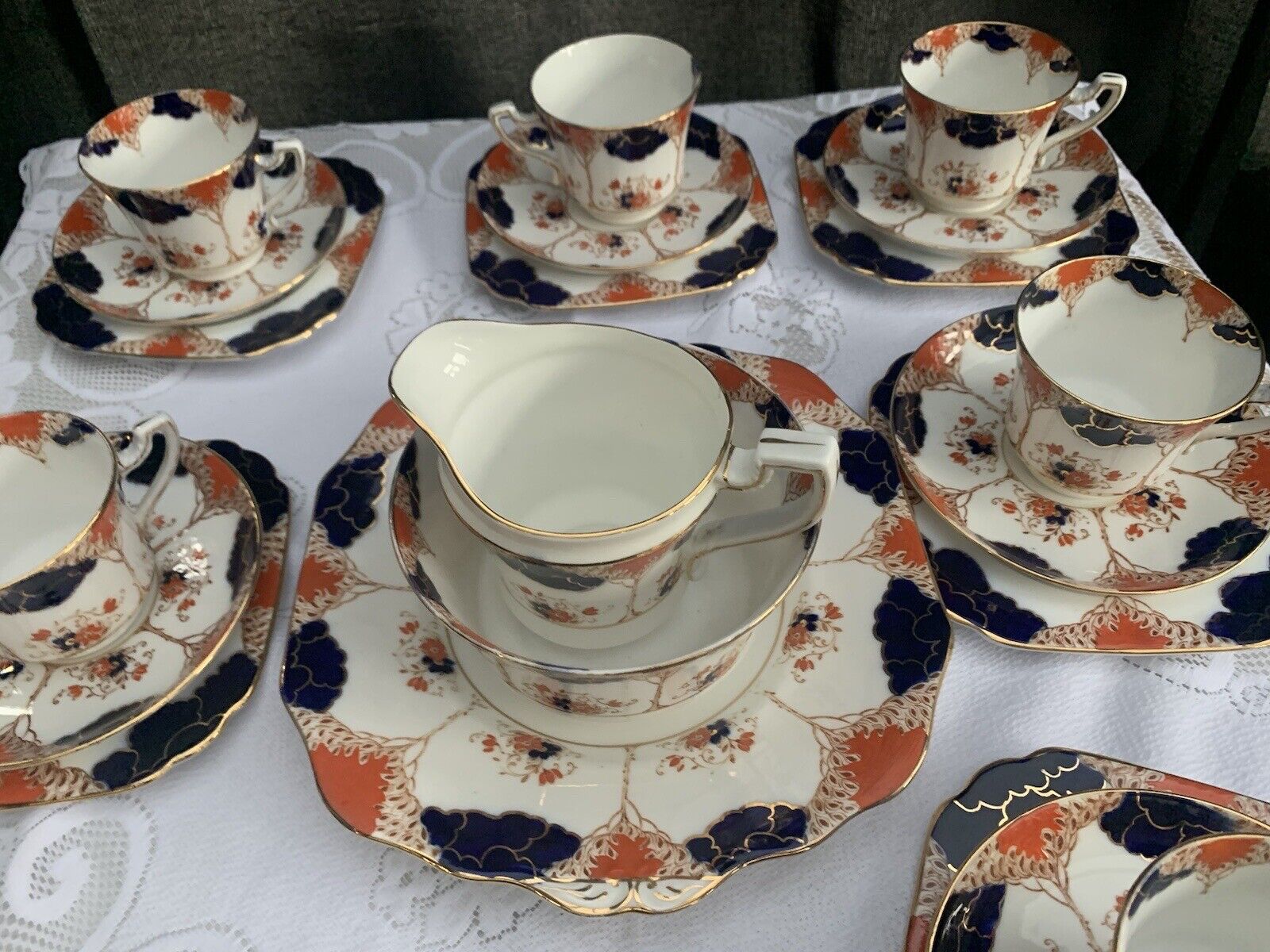 Vibrant Vintage 'Wetley' Bone China AfternoonTea Set - 6 settings, Imari colours