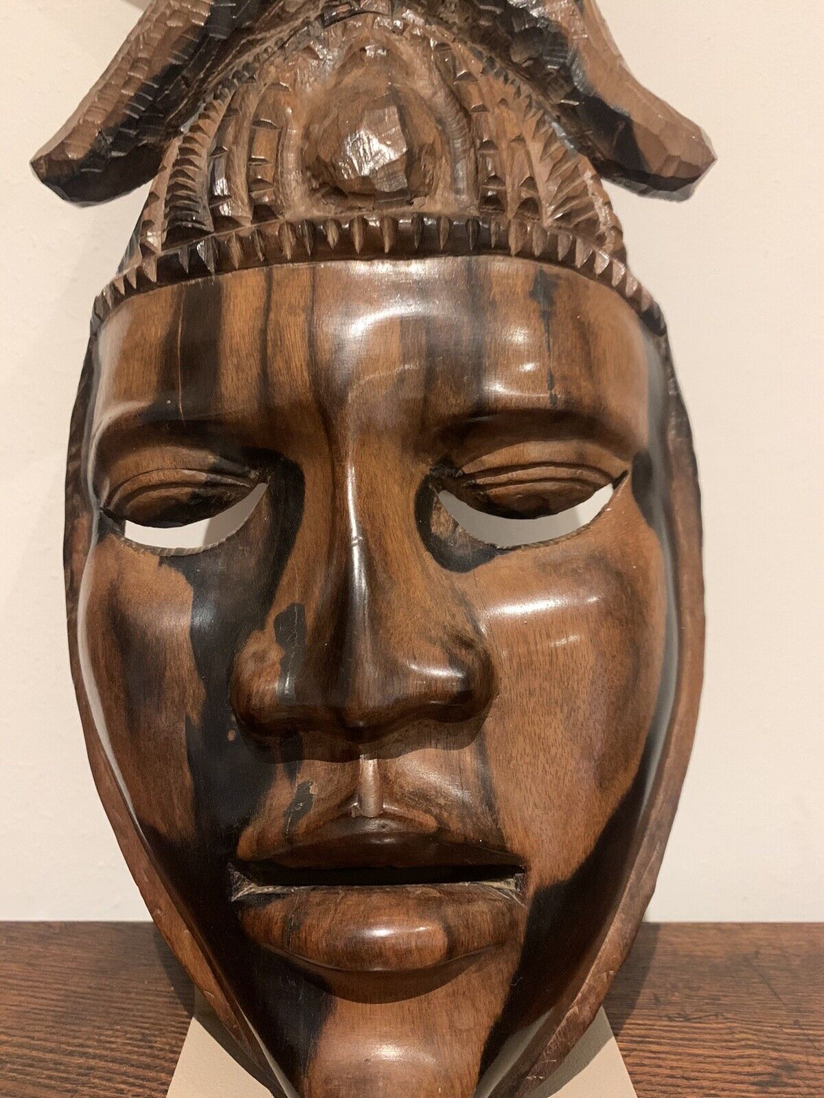 Gorgeous African Carved Face Mask/Wall Hanging. Coromandel Wood, fantastic item.