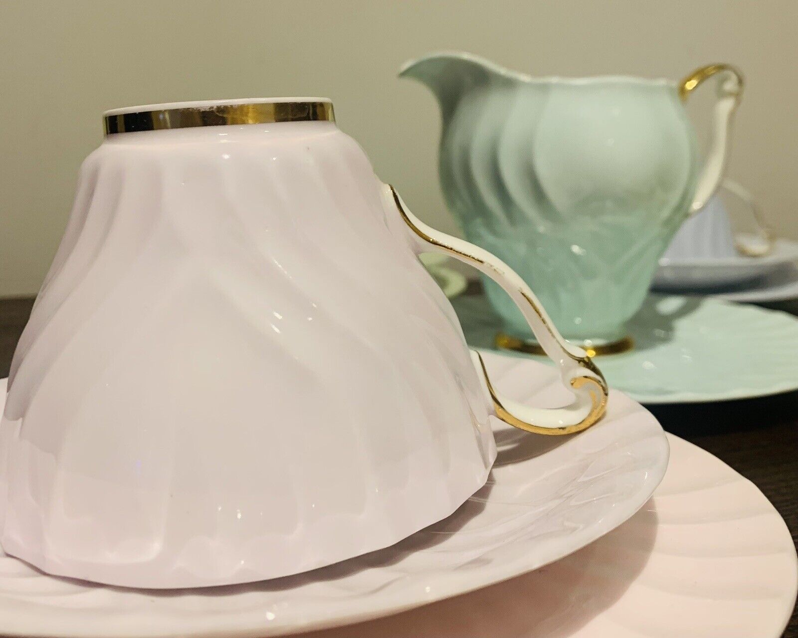 Vintage Queen Anne Pastel Tea Set