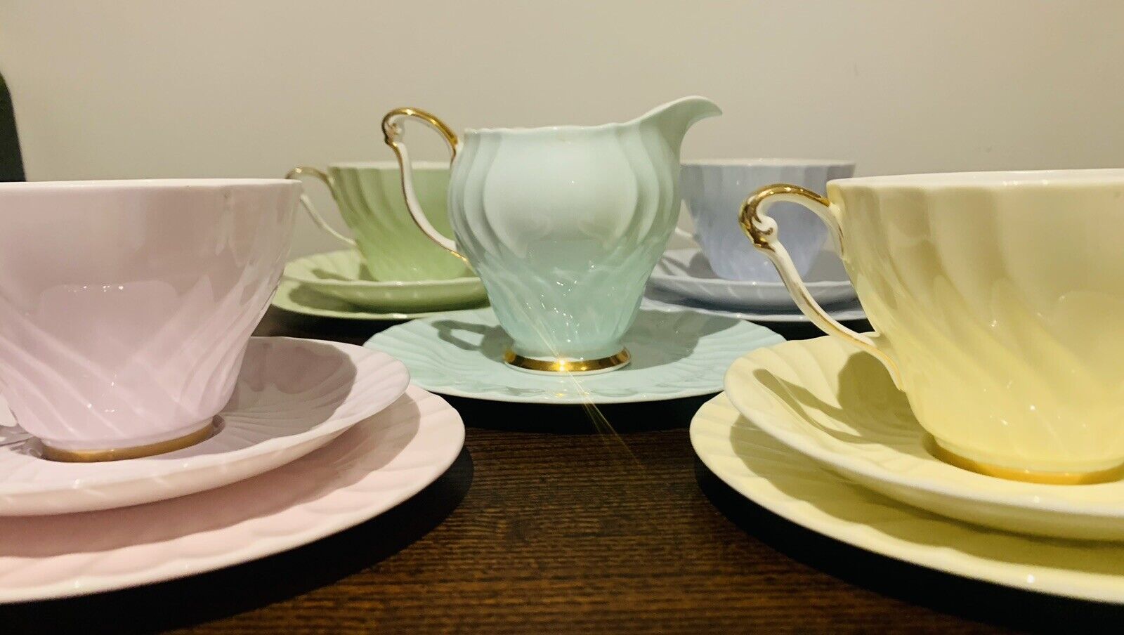 Vintage Queen Anne Pastel Tea Set