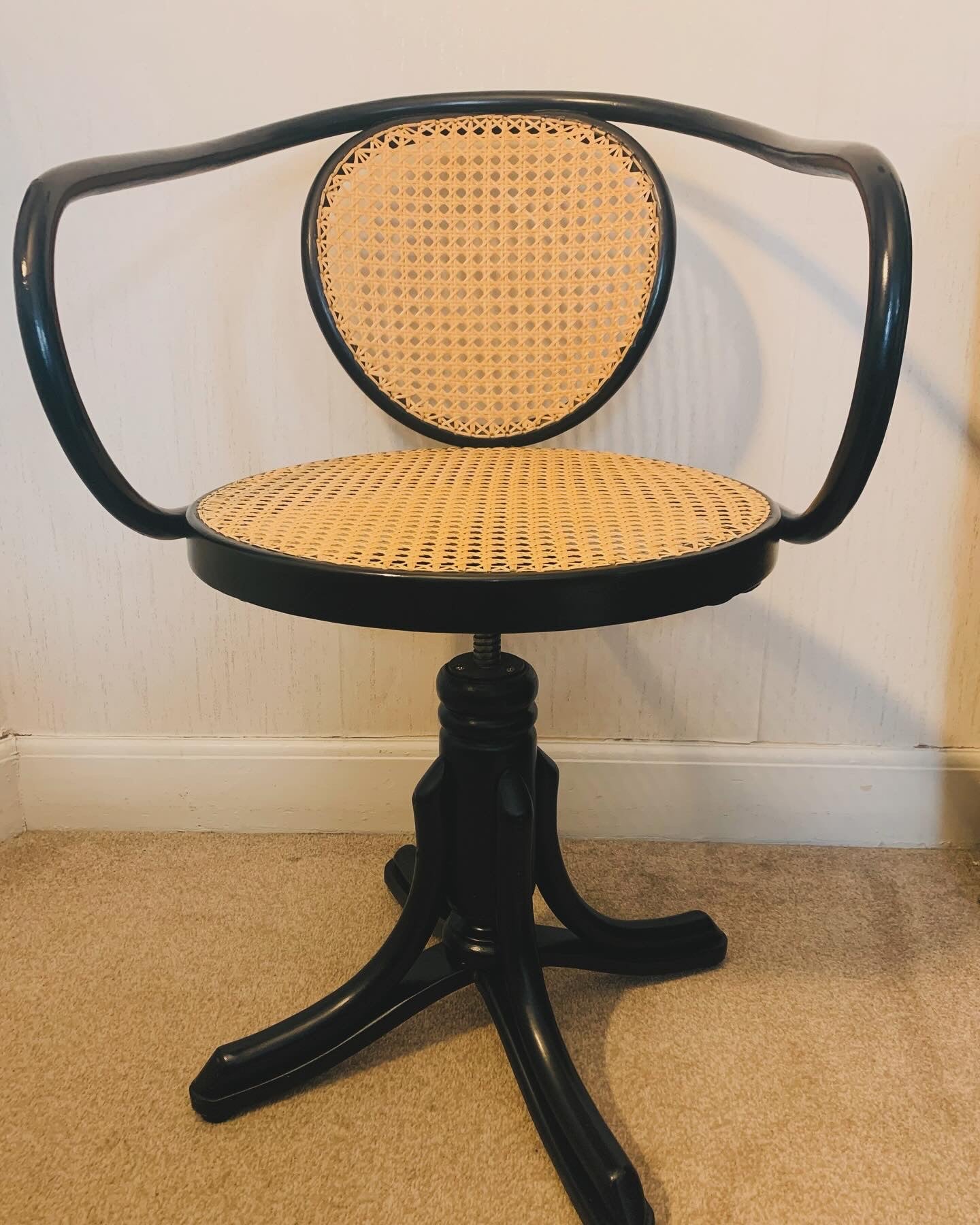 Vintage Bergere No. 5501 Bentwood Swivel Chair from Thonet 1980s