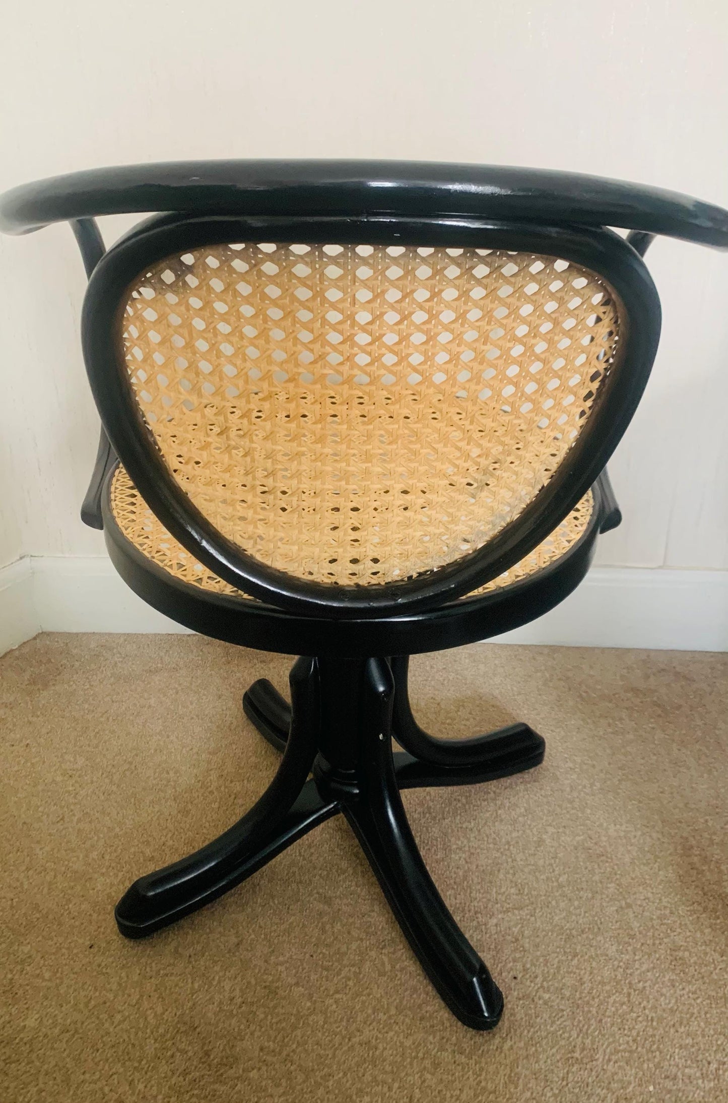 Vintage Bergere No. 5501 Bentwood Swivel Chair from Thonet, 1980s