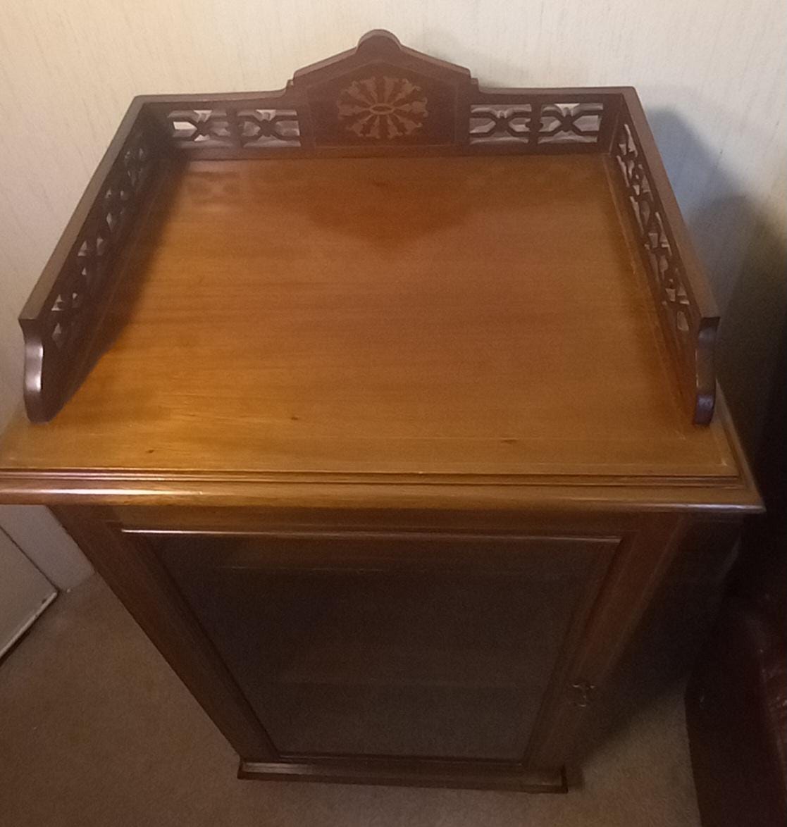 Antique 19th Century Victorian Walnut Music Cabinet