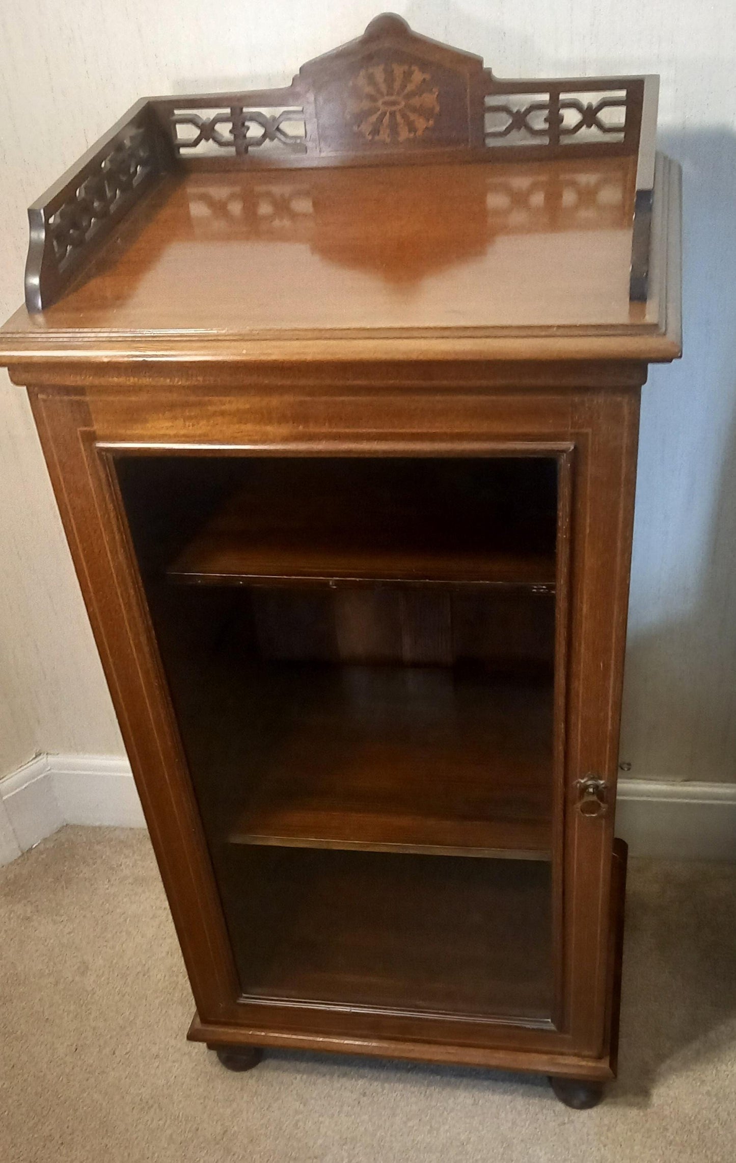 Antique 19th Century Victorian Walnut Music Cabinet