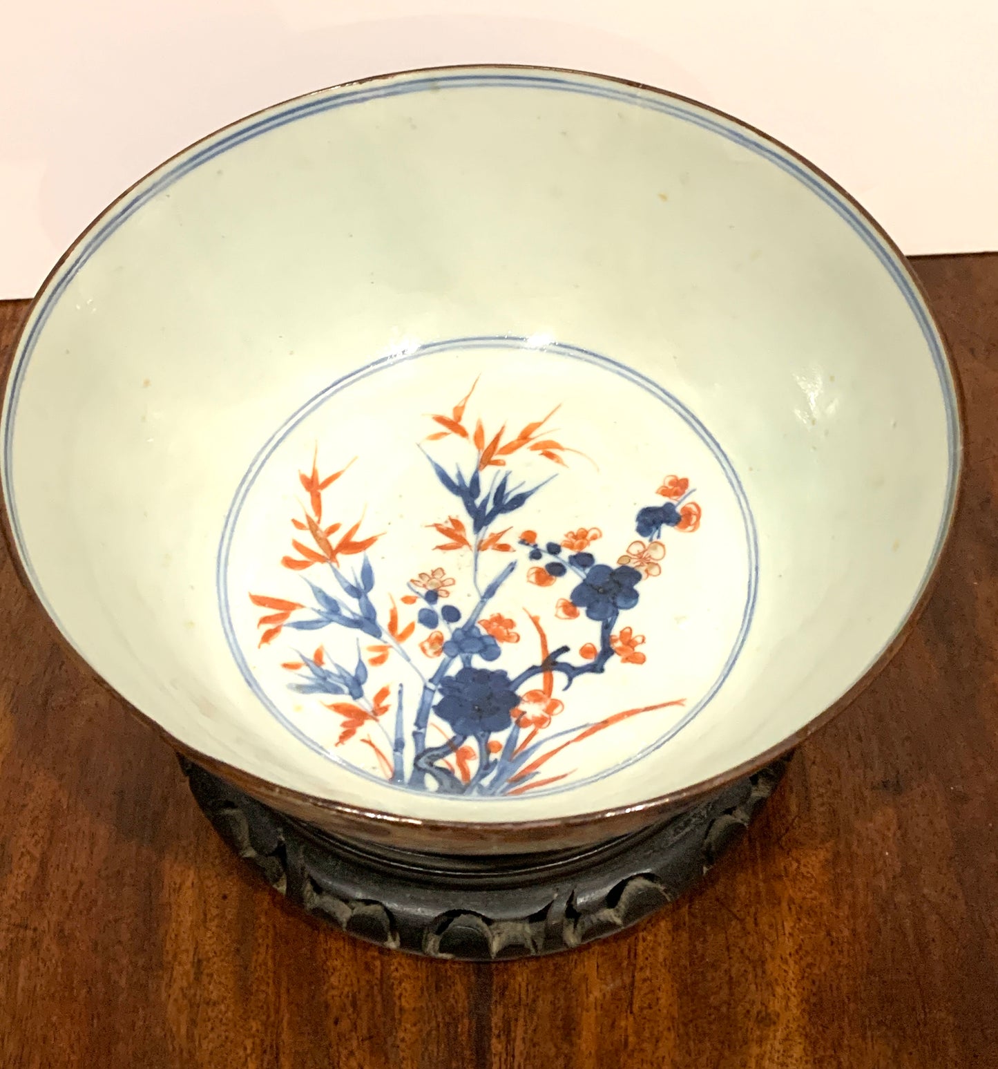 Antique Early Qing Dynasty Kangxi (1654-1722) Chinese Export Imari Bowl