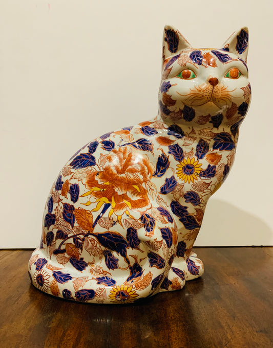 Antique Japanese Imari Cat 19th Century Meiji Period (1868-1912